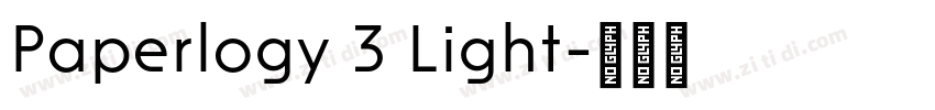 Paperlogy 3 Light字体转换